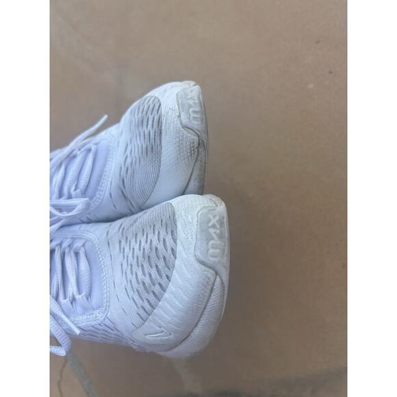 Size 6Y - Nike Air Max 270 (GS) White/White -Metal Silver Sneaker 943345-103 - Picture 5 of 6